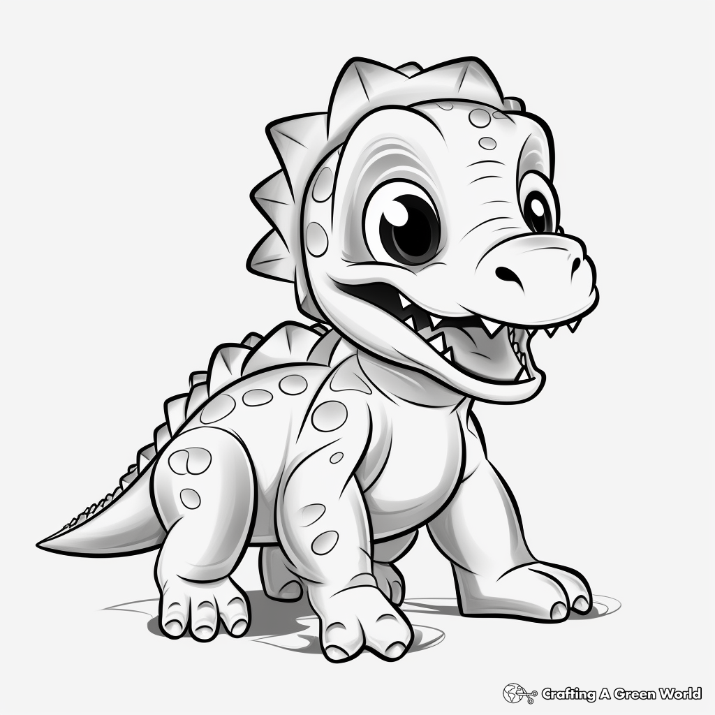 Dynamic Dinosaur Vector Coloring Pages 4