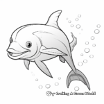 Dynamic Dolphin Cartoon Coloring Pages 4