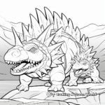 Dynamic Duo Stegosaurus Coloring Pages 1