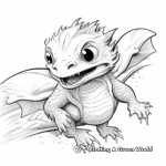 Dynamic Flying Bearded Dragon Coloring Pages 4