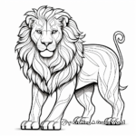 Dynamic Lion and Lioness Coloring Pages 1