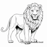 Dynamic Lion and Lioness Coloring Pages 3