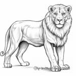 Dynamic Lion and Lioness Coloring Pages 4