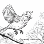 Dynamic Oriole Action Scene Coloring Pages 1