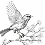 Dynamic Oriole Action Scene Coloring Pages 2