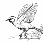 Dynamic Oriole Action Scene Coloring Pages 3