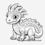Dynamic Pachycephalosaurus in Action Coloring Pages 1