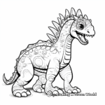 Dynamic Pachycephalosaurus in Action Coloring Pages 3