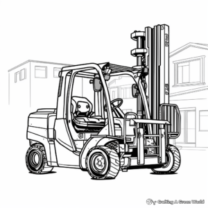 Dynamic Reach Truck Forklift Coloring Pages 1