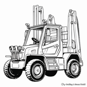 Dynamic Reach Truck Forklift Coloring Pages 2