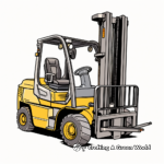 Dynamic Reach Truck Forklift Coloring Pages 4