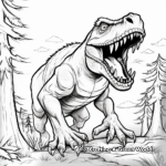 Dynamic Roaring T Rex Coloring Pages 1