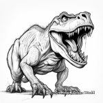 Dynamic Roaring T Rex Coloring Pages 2