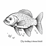 Dynamic Salmon Fish Coloring Pages 1