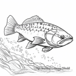 Dynamic Salmon Fish Coloring Pages 2