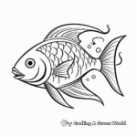 Dynamic Salmon Fish Coloring Pages 4