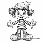 Dynamic Striped Socks Coloring Pages 2