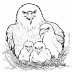 Eagle Family Nesting Coloring Pages 1