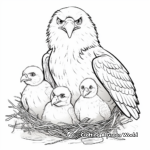 Eagle Family Nesting Coloring Pages 2