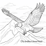 Eagle Flying Over Mountains Coloring Pages 4