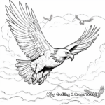 Eagles in Flight: Sky Scene Coloring Pages 1
