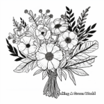 Earthy Wildflower Bouquet Coloring Pages 2