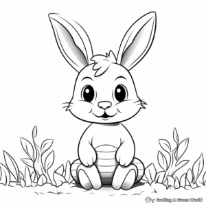 Easter Bunny April Coloring Pages 2