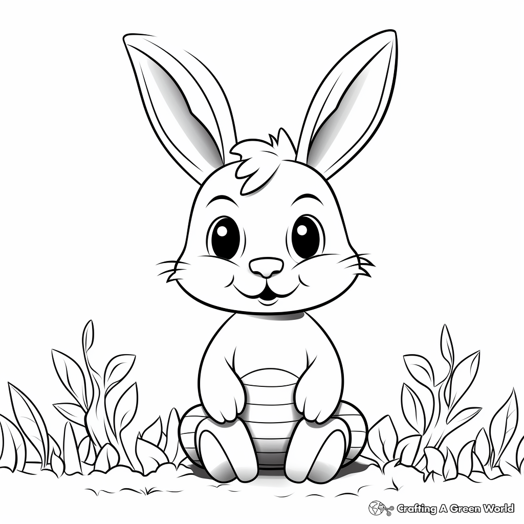 Easter Bunny April Coloring Pages 2