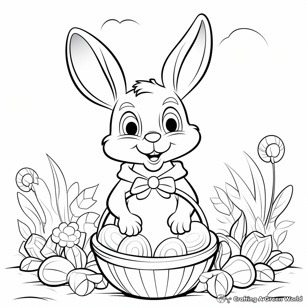 Easter Bunny April Coloring Pages 3