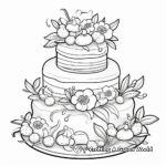 Easter Cake Coloring Pages for Spring-themed Fun 3