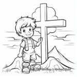 Easter Cross Coloring Pages for Kids 2