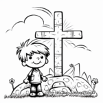 Easter Cross Coloring Pages for Kids 3