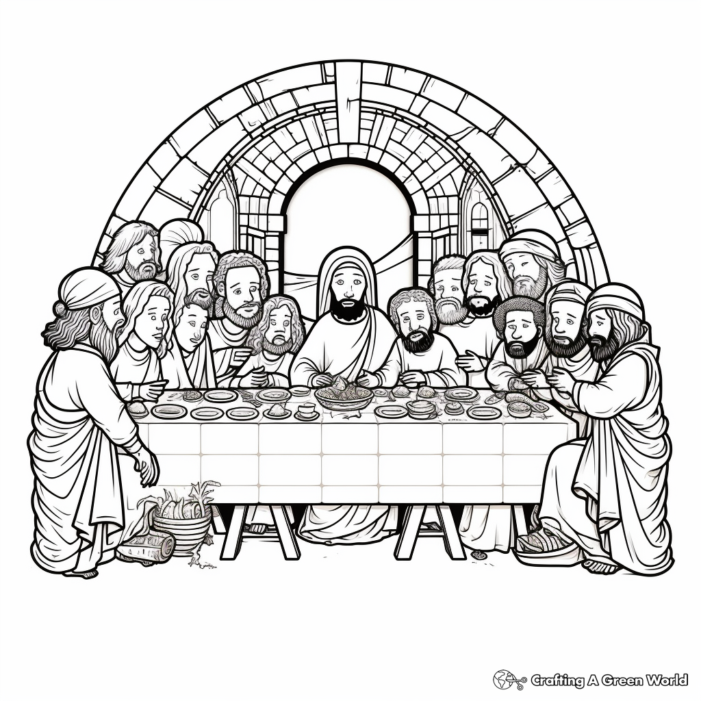 Easter Special: Last Supper Coloring Pages 4