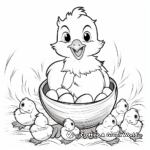 Easter-Themed Chicks & Eggs Coloring Pages 3