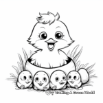 Easter-Themed Chicks & Eggs Coloring Pages 4
