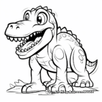 Easy and Simple T Rex Coloring Pages for Pre-Schoolers 2