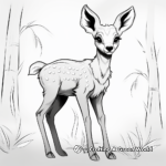 Easy Bambi-like Deer Coloring Pages 4