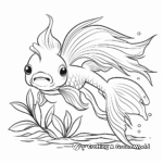 Easy Betta Fish Coloring Pages For Beginners 1