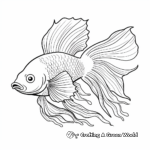 Easy Betta Fish Coloring Pages For Beginners 4