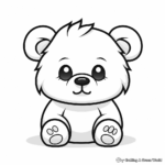 Easy-Color Teddy Bear Coloring Pages for Toddlers 1