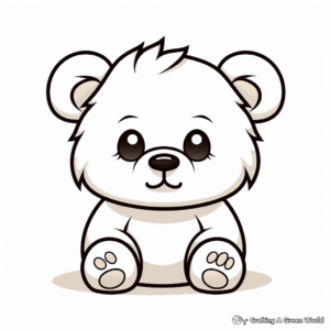 Easy-Color Teddy Bear Coloring Pages for Toddlers 1