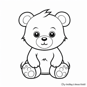Easy-Color Teddy Bear Coloring Pages for Toddlers 2