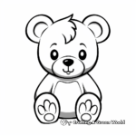 Easy-Color Teddy Bear Coloring Pages for Toddlers 3