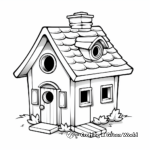 Easy DIY Bird House Coloring Pages for Beginners 2