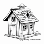 Easy DIY Bird House Coloring Pages for Beginners 3