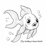 Easy Goldfish Coloring Pages for Toddlers 3