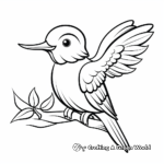 Easy Hummingbird Coloring Pages for Children 3
