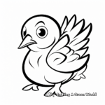 Easy Peace Dove Coloring Pages for Young Children 1