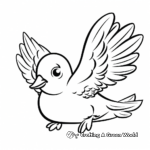 Easy Peace Dove Coloring Pages for Young Children 4