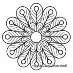 Easy Peacock Mandala Coloring Pages for Kids 2